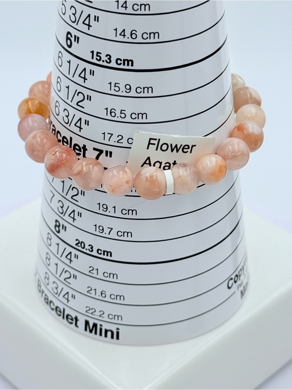 Flower Agate Stone Beaded Bracelet - Picture 4 of 4